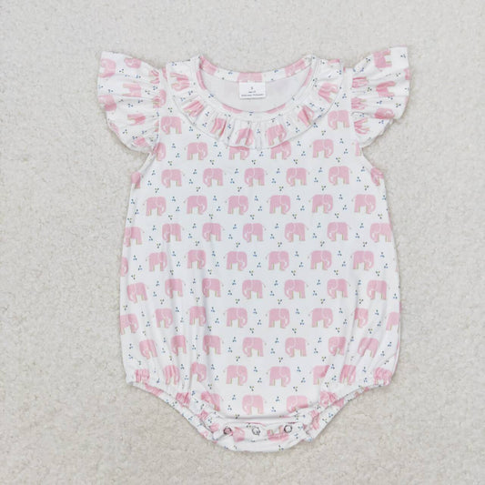 Pink elephant print Baby Romper