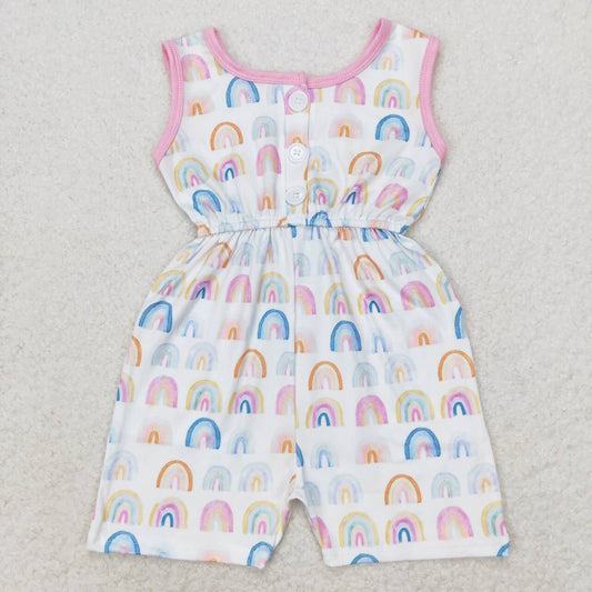 Pink rainbow Girls Jumpsuit