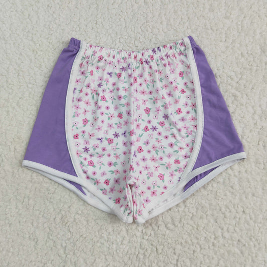purple flowers  Kids yoga Short