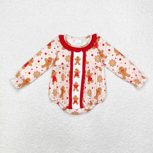 Christmas Gingerbread long sleeves romper