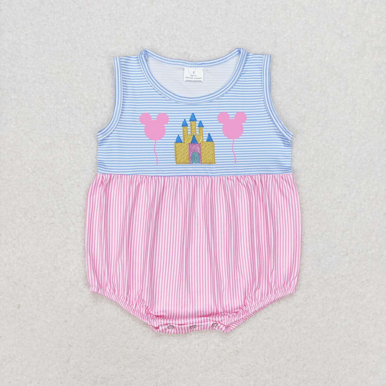 Cartoon sleeveless Print Baby Romper