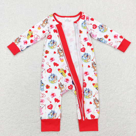 Valentine's Day red cartoon Long Sleeve baby Romper