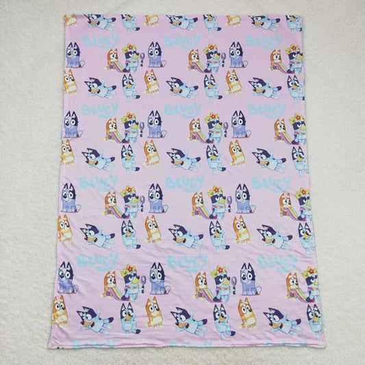 purple Cartoon Dog print Baby’s Blankets