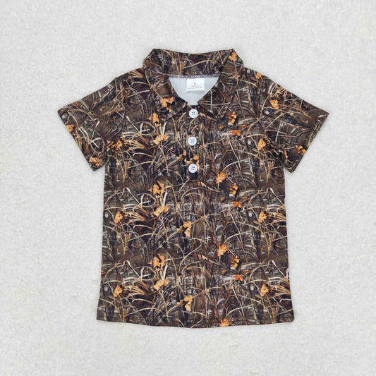 Camo print With Button Boy Shirt