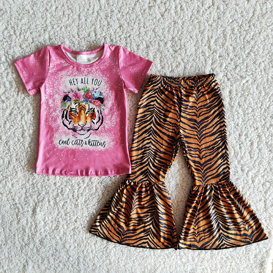 Pink lion Cartoon outfits B11-14