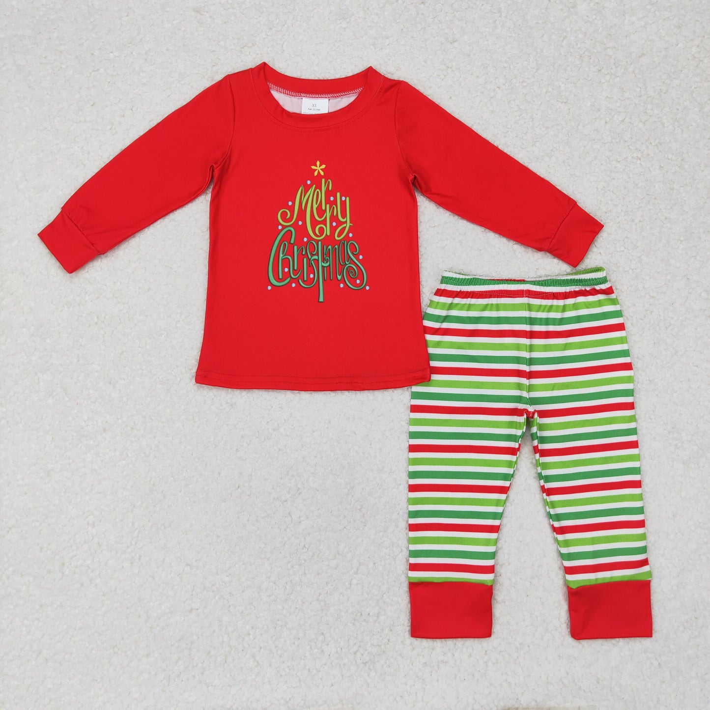 Christmas Red Print long sleeve pajamas