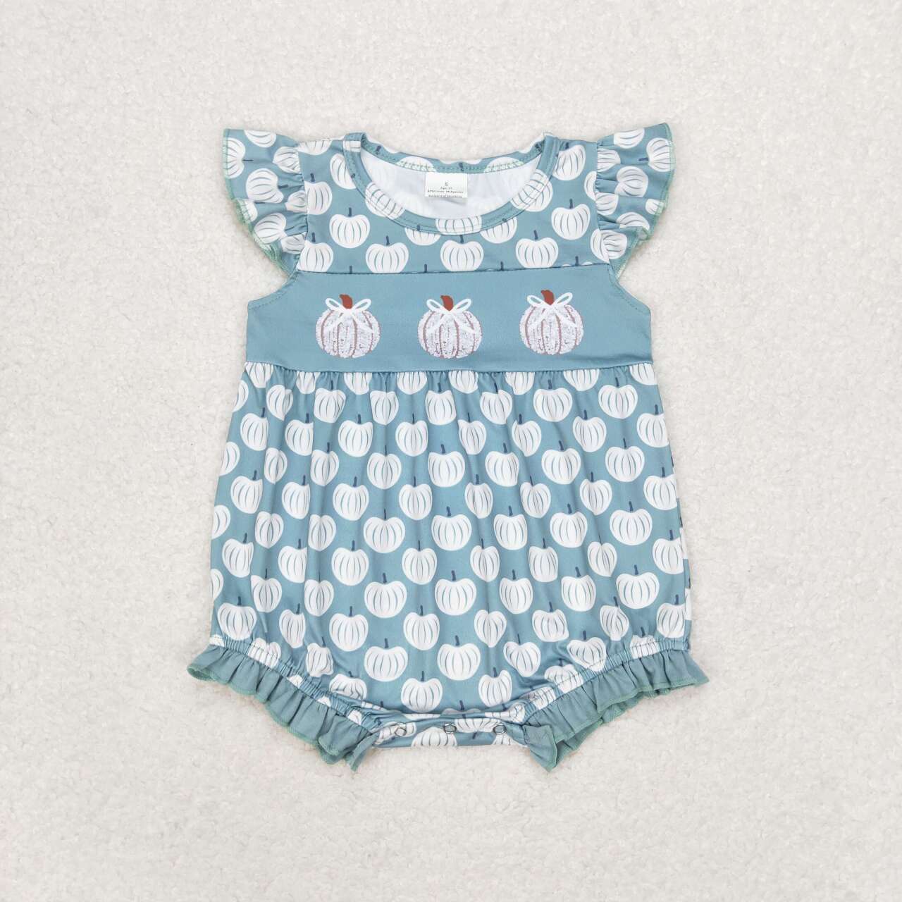 Halloween blue pumpkin Print Baby Romper