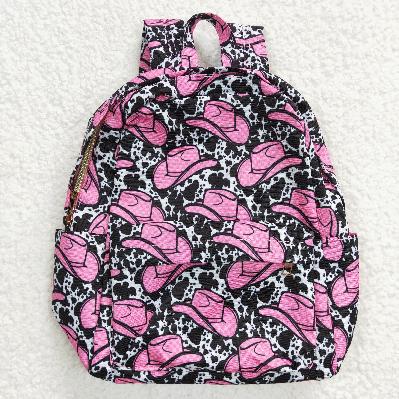 western leopard hat kids backpack（US warehouse)