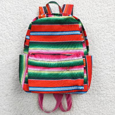 colorful stripe kids backpack（US warehouse)