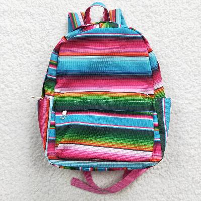 colorful stripe kids backpack（US warehouse)