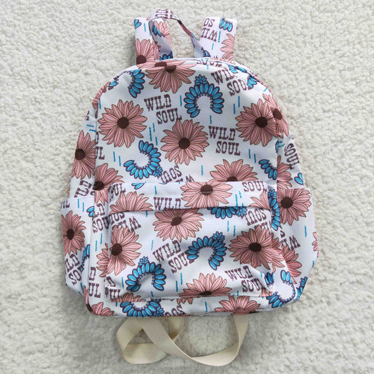 Western floral wild kids backpack （US warehouse)