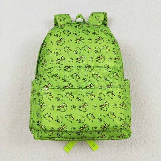 Christmas green cartoon kids backpack （US warehouse)