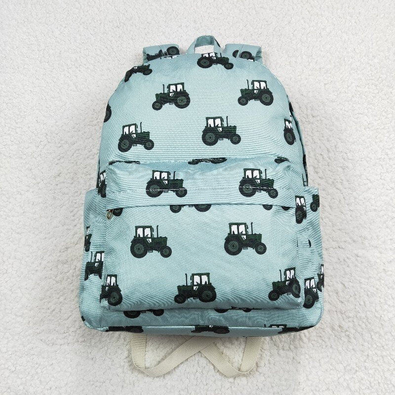 Blue car kids backpack （US warehouse)