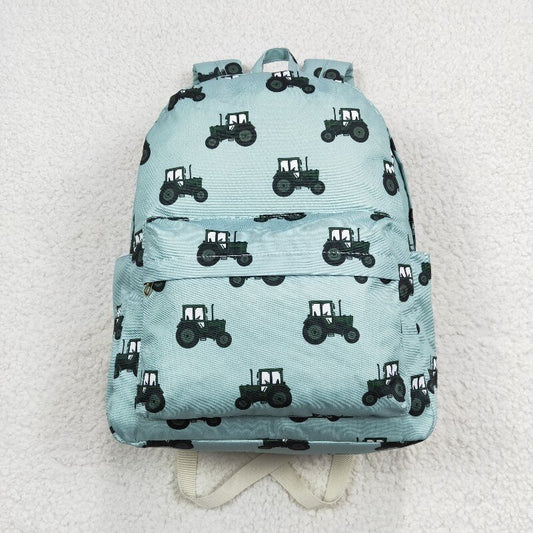 Blue car kids backpack （US warehouse)
