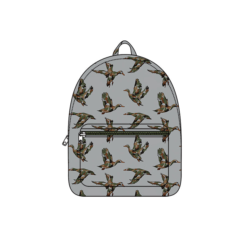 Preorder MOQ 5 pcs each Mallard Ducks Camo Gray Kids Matching Bags