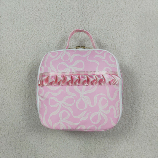 BA0464 Bows Pink Ruffles Lunch Box Bag