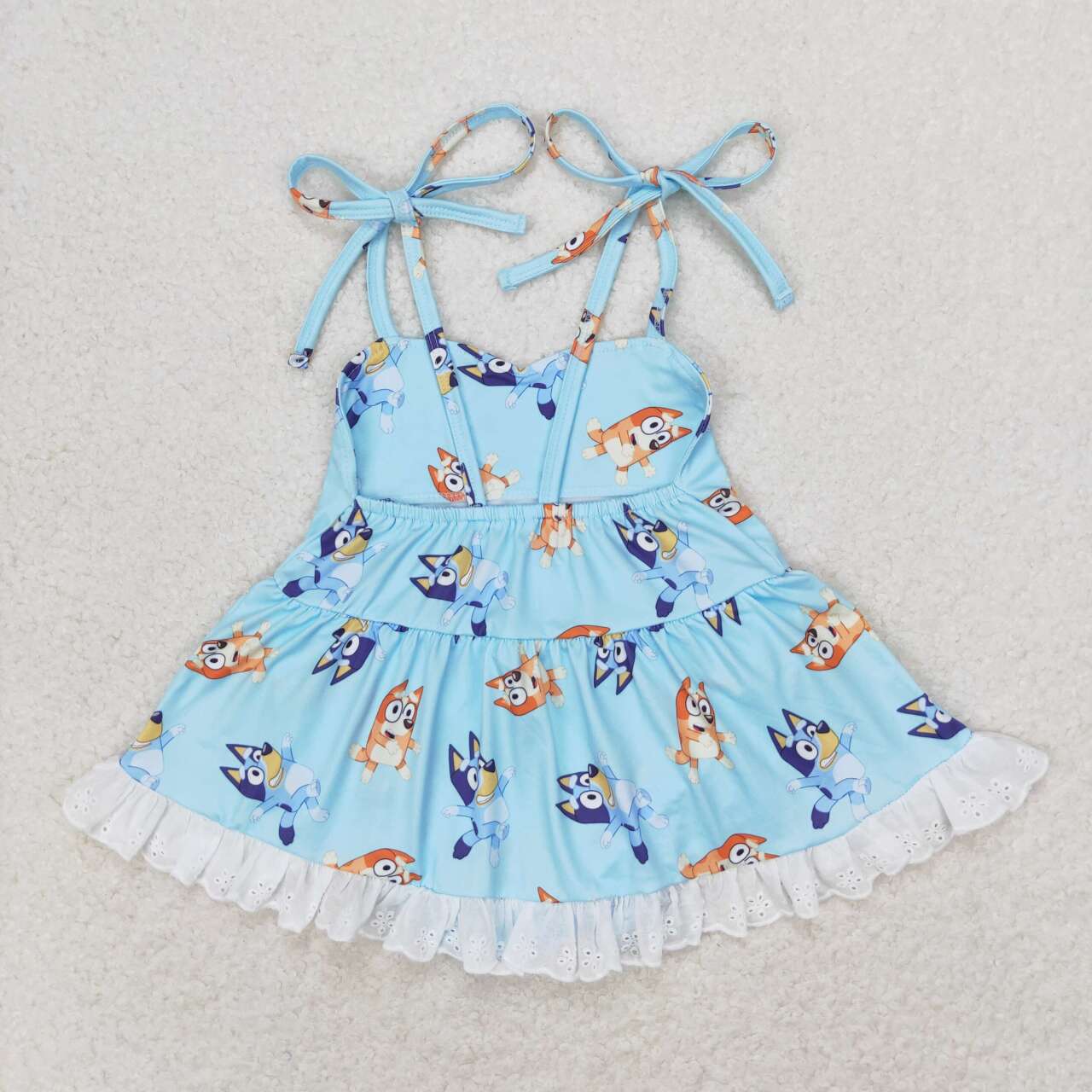 Blue cartoon dog print Baby Romper