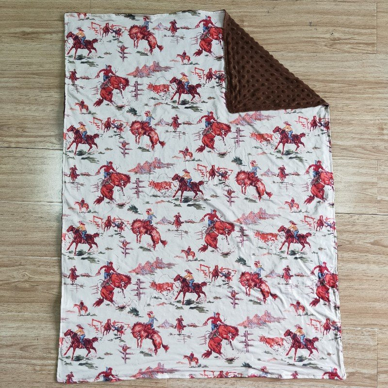 western cowboy kids blanket（US warehouse)