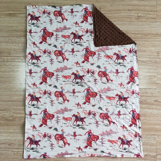 western cowboy kids blanket（US warehouse)
