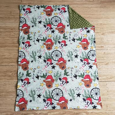 christmas cow kids blanket（US warehouse)