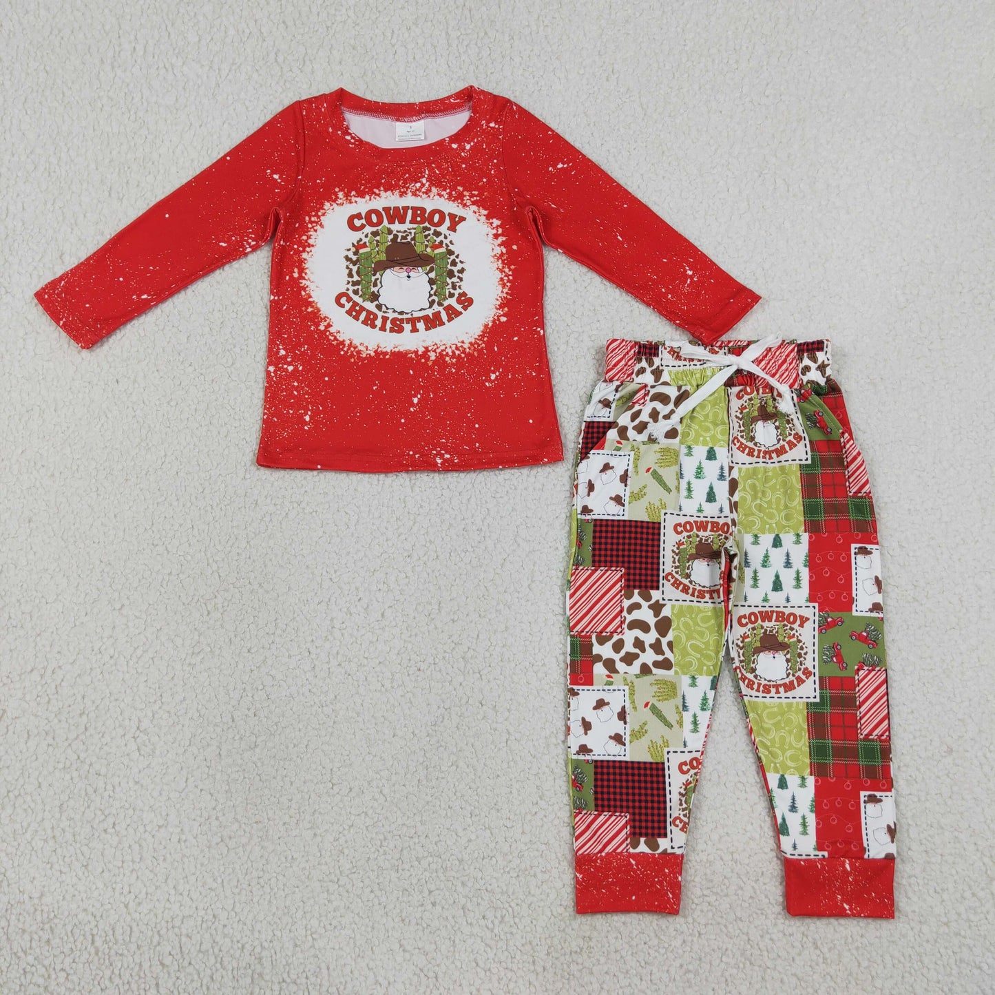 BLP0375 Christmas Cowboys Boys Jogger Set