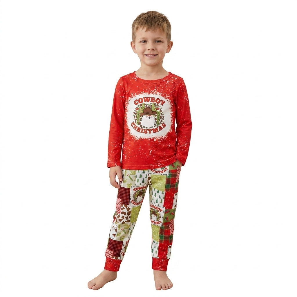 BLP0375 Christmas Cowboys Boys Jogger Set