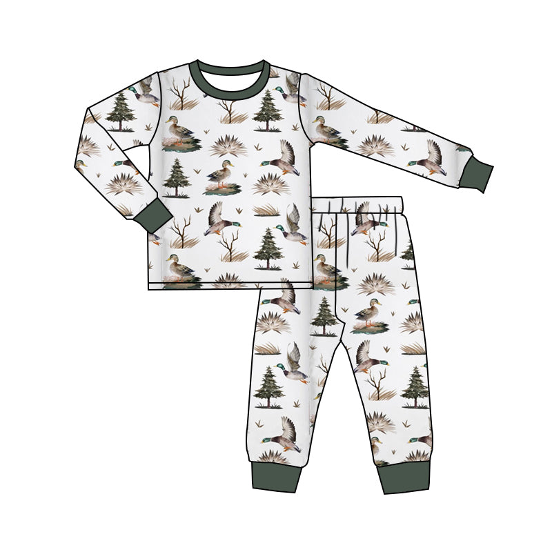 pre-order Duck Print Long Sleeve pajamas set BLP0823