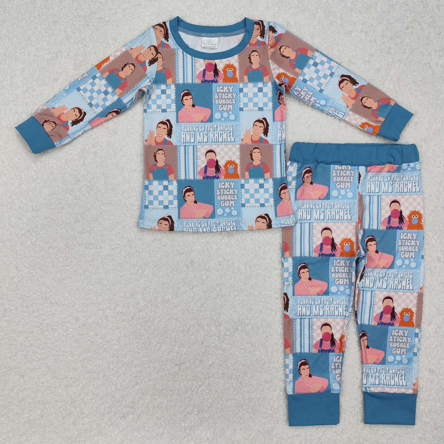 Blue Plaid Long Sleeve boys Pajamas