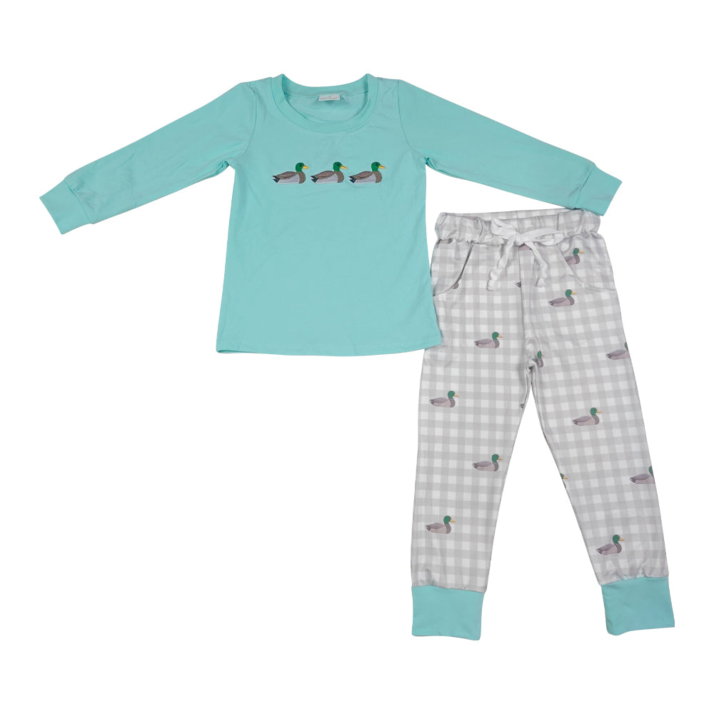 Toddler Embroidery Deer Long sleeve boy set BLP1424