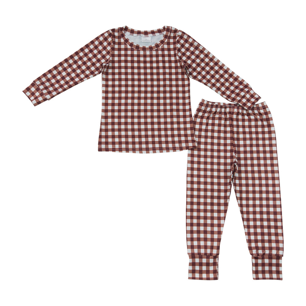 Plaid Print Long sleeve pajamas BLP1478