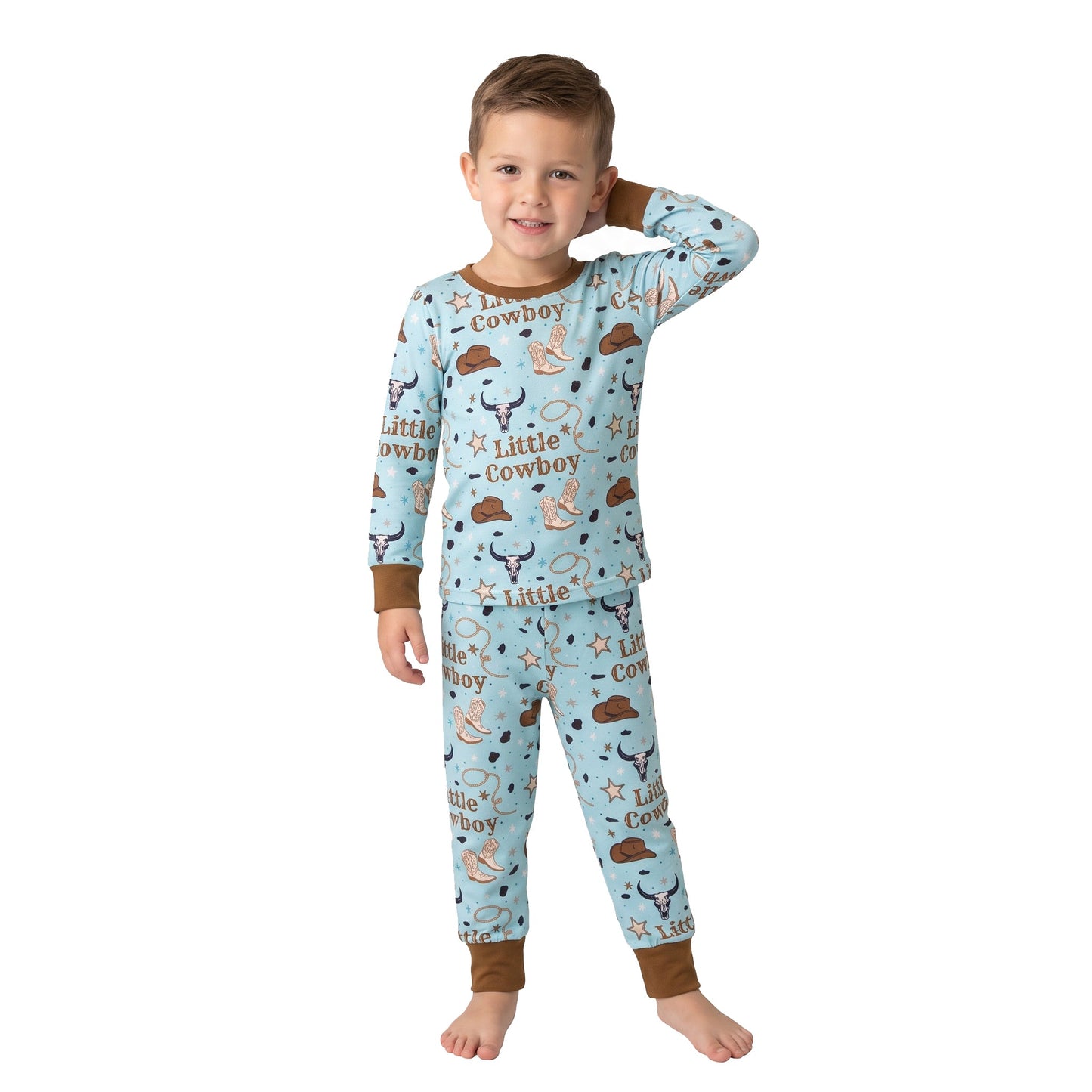 BLP1485 Western Little Cowboy Boys Pajamas Outfits