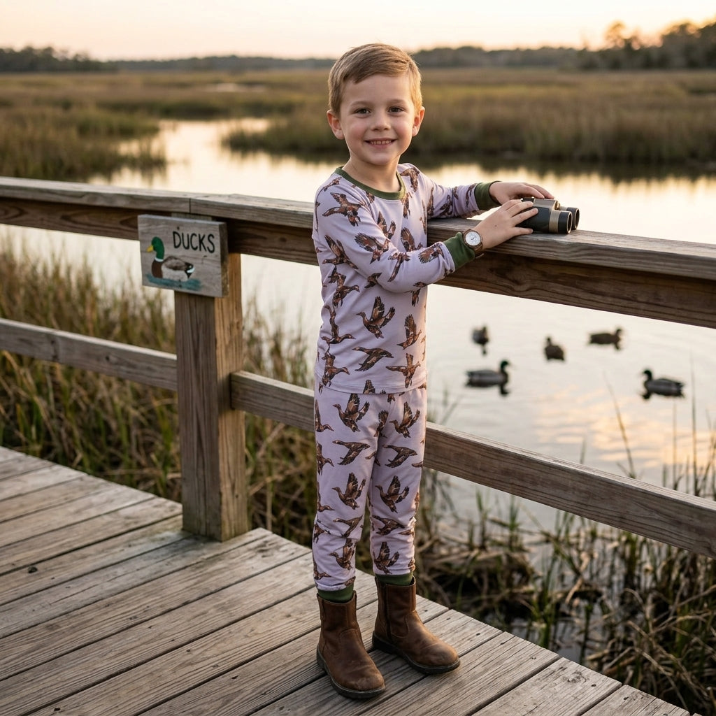 BLP1538 Duck Hunting Camo Boys Pajamas Outfits