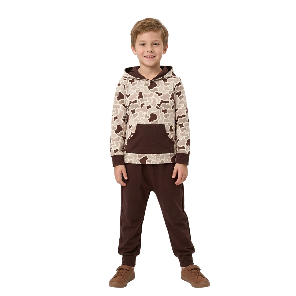 BLP1598 Hunting Camo Hoodie Boys Set