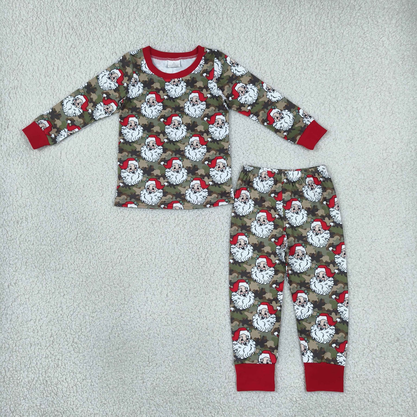 BLP1600 Christmas Santa Camo Boys Pajamas Outfits