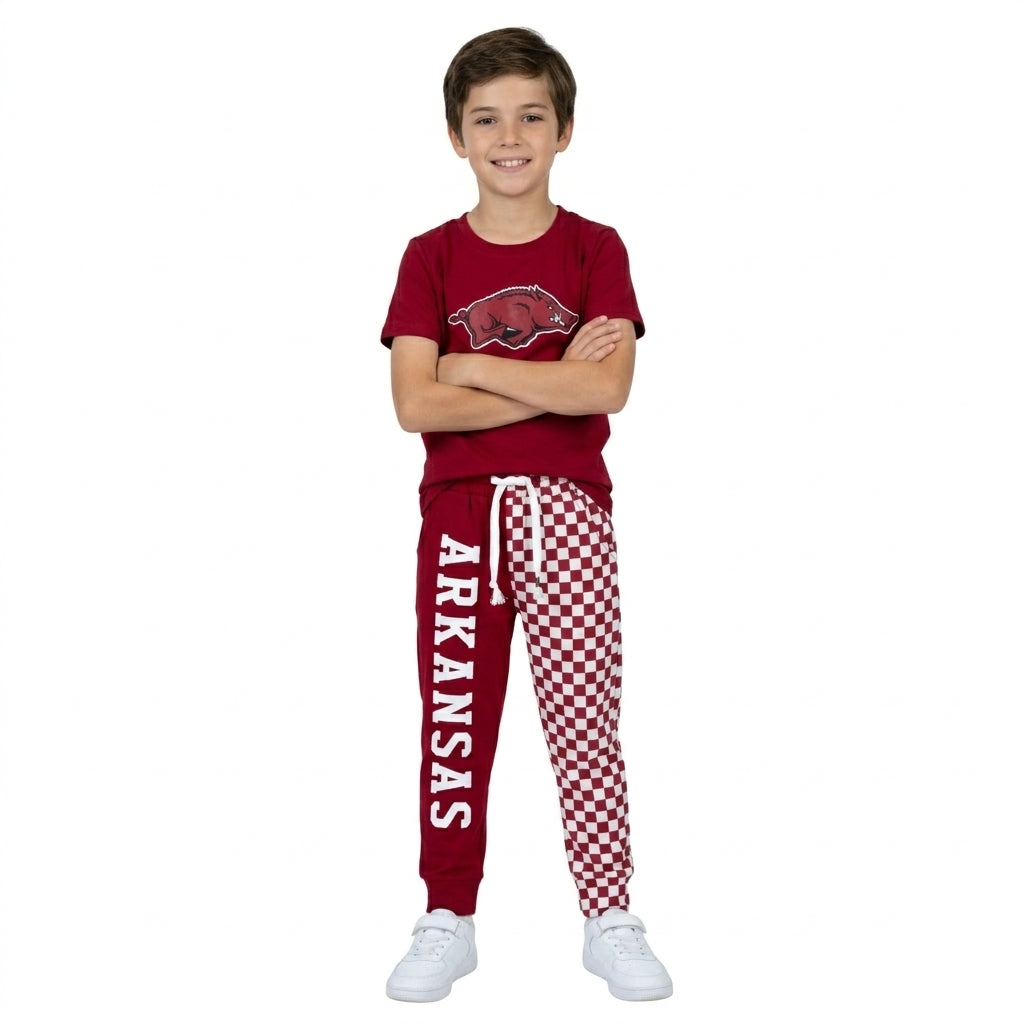 BSPO0699 Vinyl School Team Red Plaid Boys Set