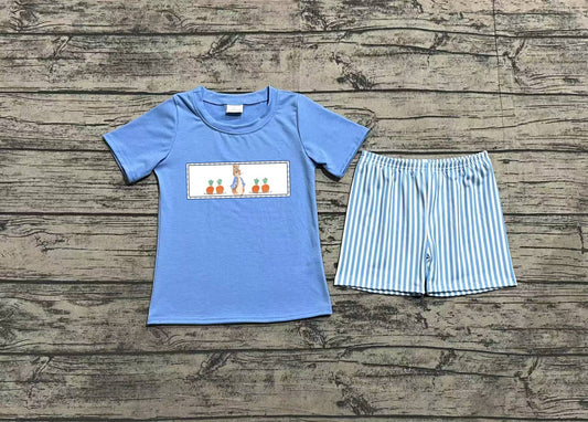 pre -order blue Rabbit print Boys set BSSO1026