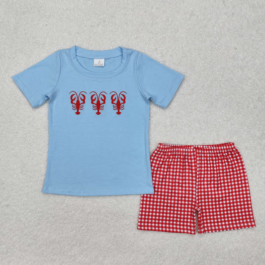 Blue sharp print shorts boys Set BSSO1161