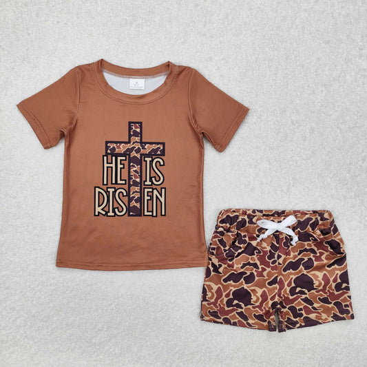 Brown leopard Suit Summer Set