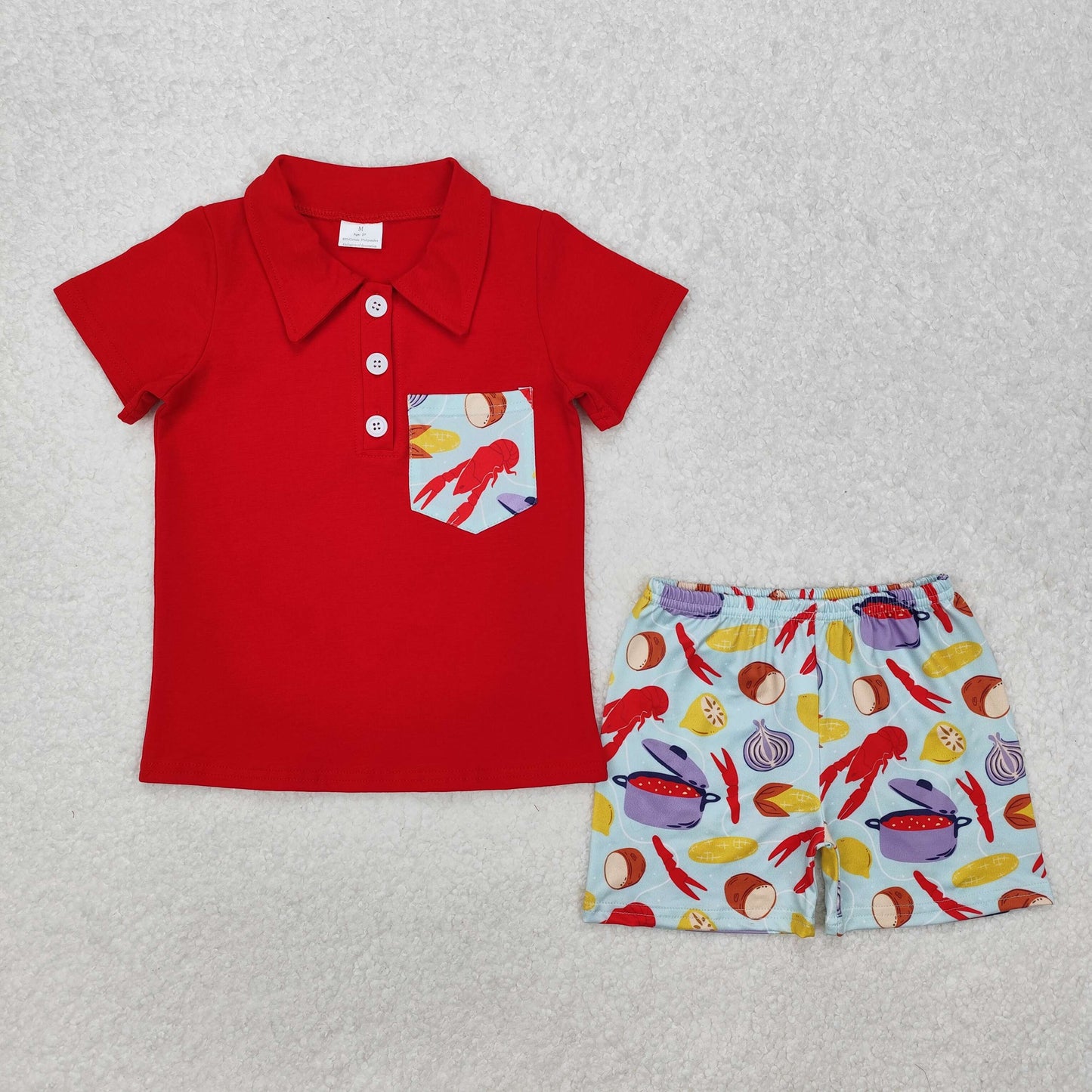 Cray pocket print Suit Summer Set