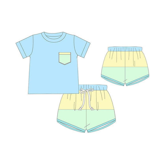 pre -order Blue Short Sleeve boy set BSSO1290
