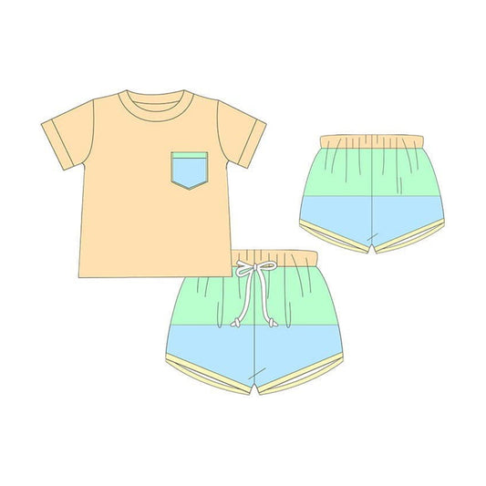 pre -order Yellow Short Sleeve boy set BSSO1291