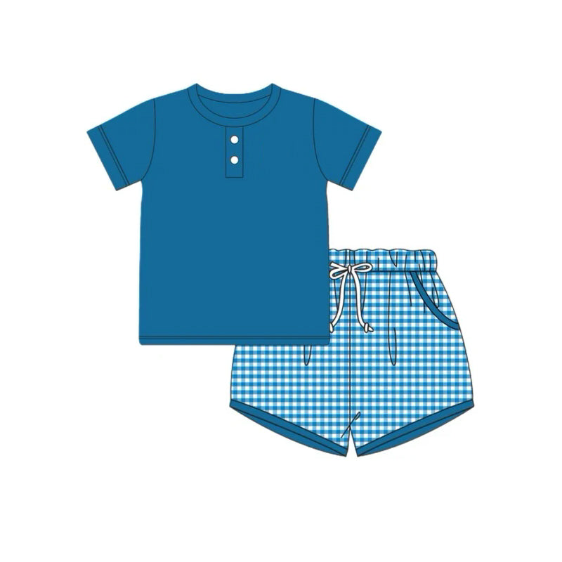 pre -order Blue Short Sleeve boy set BSSO1292