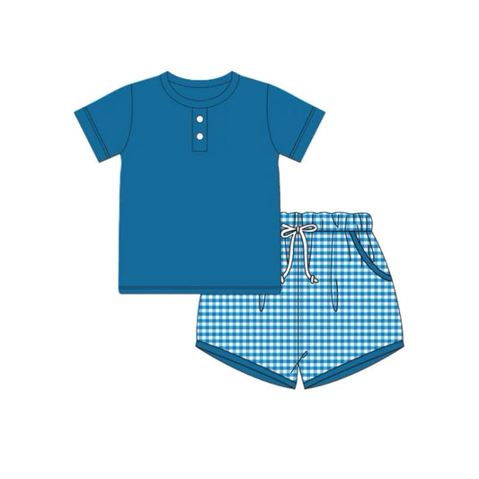 pre -order Blue Short Sleeve boy set BSSO1292
