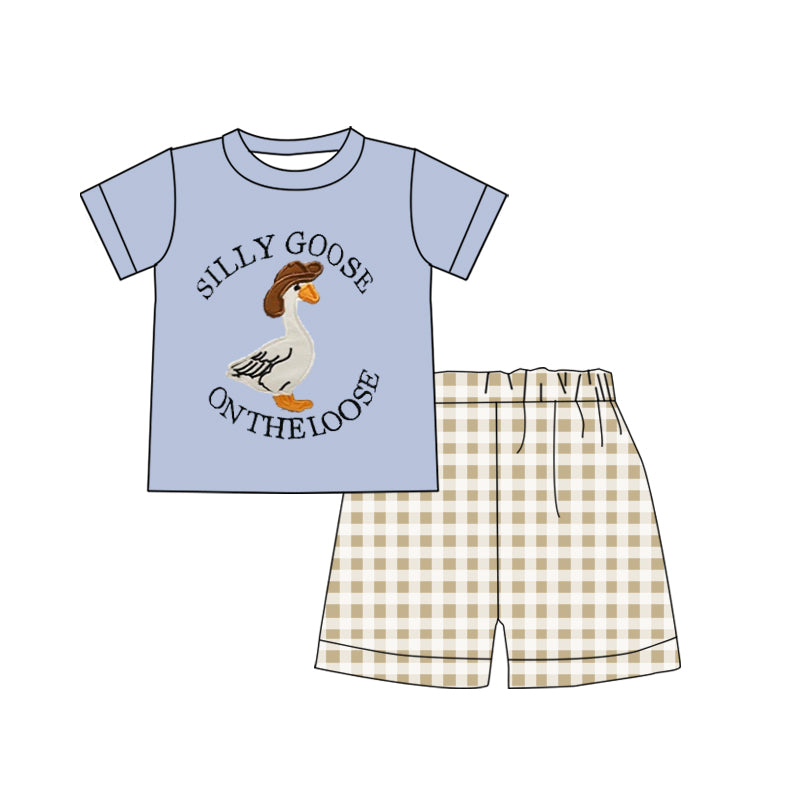 pre -order goose print Short Sleeve boy set BSSO1305