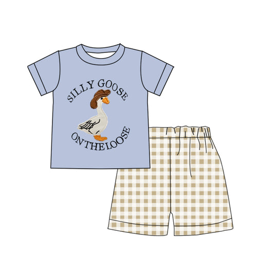 pre -order goose print Short Sleeve boy set BSSO1305