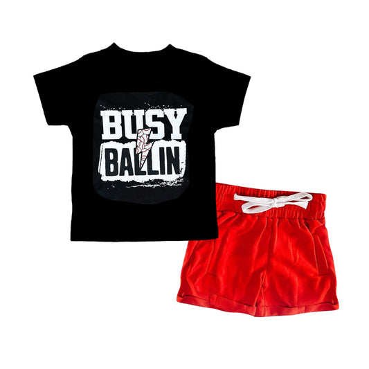 pre -order BUSY BALLIN Short Sleeve boy set BSSO1318