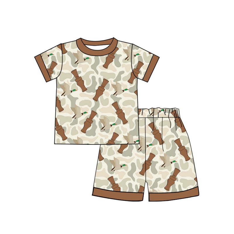 pre -order camo duck print Short Sleeve boy set BSSO1324