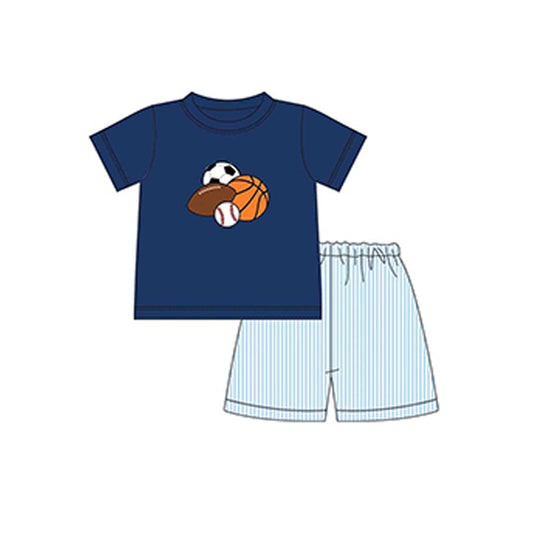 pre -order balls print Short Sleeve boy set BSSO1332