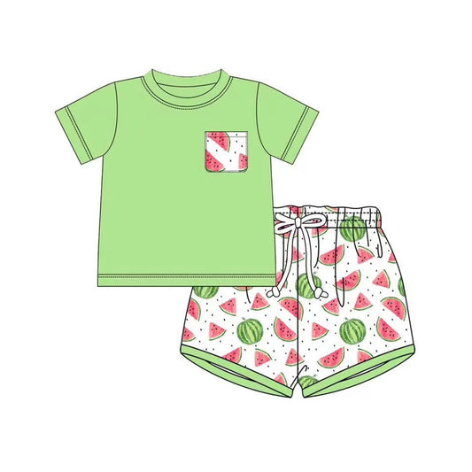 pre -order watermelon short Sleeve boy set BSSO1395