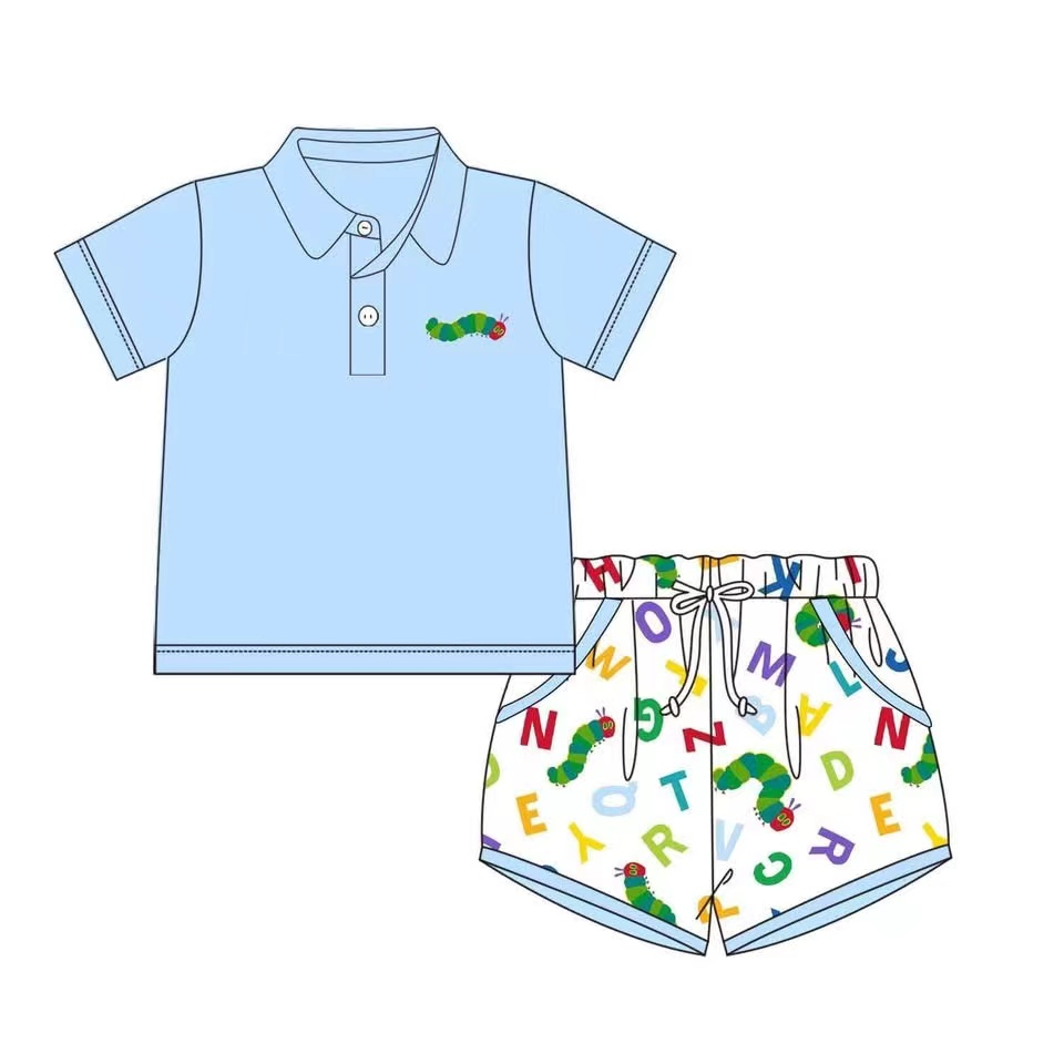 pre -order caterpillar short Sleeve boy set BSSO1396